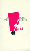 Couverture du livre « L'art comme procédé » de Victor Chklovski aux éditions Allia