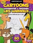 Couverture du livre « Cartoons apprendre a dessiner les animaux » de Christopher Hart aux éditions Oskar Pratique