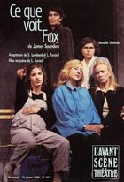 Couverture du livre « Ce que voit fox » de James Saunders aux éditions Avant-scene Theatre