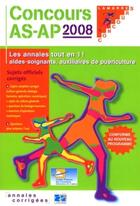 Couverture du livre « Concours as ap 2008 » de Editions Lamarre aux éditions Lamarre