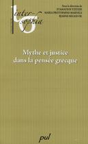 Couverture du livre « Mythe et justice dans la pensée grecque » de  aux éditions Presses De L'universite De Laval