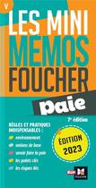 Couverture du livre « Les mini mémos Foucher Tome 5 : paie (édition 2023) » de Derangere Bernard aux éditions Foucher