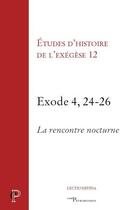 Couverture du livre « Exode 4, 24-26 » de Gilbert Dahan aux éditions Cerf