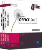 Couverture du livre « Microsoft Office 2016 ; coffret de 4 livres : Word, Excel, PowerPoint et Outlook » de  aux éditions Eni