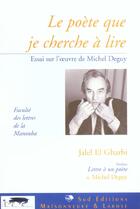 Couverture du livre « Le Poete Que Je Cherche A Lire » de El Gharbi J aux éditions Maisonneuve Larose
