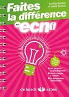 Couverture du livre « Faites la différence aux ecni ; 100 items et 20 maladies transversales » de Geoffrey Berthet et Sophie Brosset aux éditions Estem