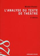 Couverture du livre « L'analyse du texte de théâtre (2e édition) » de Michel Pruner aux éditions Armand Colin