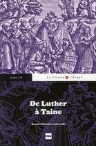 Couverture du livre « De Luther à Taine » de Jacques Sole aux éditions Pu De Grenoble