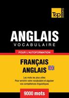 Couverture du livre « Vocabulaire Français-Anglais BR pour l'autoformation - 9000 mots » de Andrey Taranov aux éditions T&p Books