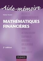 Couverture du livre « Mathématiques financières (2e édition) » de Walder Masieri aux éditions Dunod