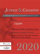 Couverture du livre « Justice & cassation 2020 - l'egalite » de  aux éditions Dalloz