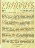 Couverture du livre « Revue rumeurs n 4 - fevrier 2018 » de  aux éditions La Rumeur Libre