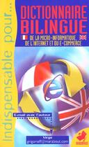 Couverture du livre « Dictionnaire Informatique Bilingue Francais-Anglais » de Virga aux éditions Marabout