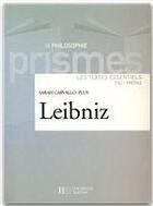 Couverture du livre « Leibniz » de Sarah Carvallo-Plus aux éditions Hachette Education