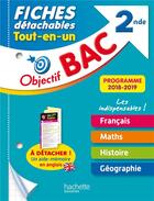 Couverture du livre « Objectif bac fiches tout-en-un 2nde » de Dominique Dejean aux éditions Hachette Education
