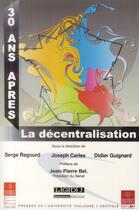 Couverture du livre « La décentralisation ; 30 ans après » de  aux éditions Ifr