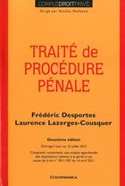 Couverture du livre « Traite De Procedure Penale, 2e Edition » de Desportes Lazerges-C aux éditions Economica