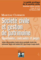 Couverture du livre « Société civile et gestion de patrimoine » de Marceau Clermon aux éditions Editions De Verneuil