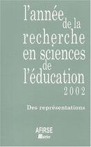 Couverture du livre « Annee sci. educ. 2002 » de  aux éditions Champ Social