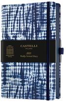 Couverture du livre « Agenda semainier vertical grand format shibori jute » de Castelli aux éditions Castelli Milano