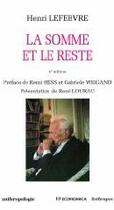 Couverture du livre « SOMME ET LE RESTE (LA) » de Lefebvre/Henri aux éditions Economica