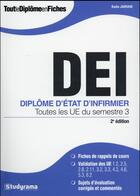 Couverture du livre « DEI ; toutes les UE du semestre 3 (2e édition) » de Badia Jabrane aux éditions Studyrama