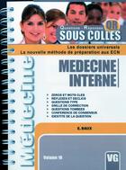 Couverture du livre « Sous colles qr medecine interne » de Baux E. aux éditions Vernazobres Grego