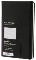 Couverture du livre « Agenda semainier 2014 horizontal grand format noir couverture rigide » de Moleskine aux éditions Moleskine Papet