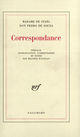 Couverture du livre « Correspondance » de Germaine De Stael-Holstein et Don Pedro De Souza aux éditions Gallimard