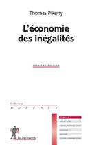 Couverture du livre « L'économie des inégalités » de Thomas Piketty aux éditions La Decouverte