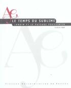 Couverture du livre « Temps du sublime » de Pur aux éditions Pu De Rennes