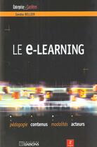 Couverture du livre « E-Learning » de Sandra Bellier aux éditions Liaisons