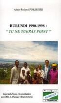 Couverture du livre « Burundi 1990-1998 : 