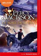 Couverture du livre « Percy Jackson T.3 ; le sort du titan » de Rick Riordan aux éditions Audiolib