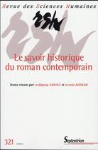 Couverture du livre « Revue des Sciences Humaines » de Pu Septentrion aux éditions Pu Du Septentrion