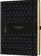 Couverture du livre « Carnet c&g très grand format ligné honeycomb gold » de  aux éditions Castelli Milano