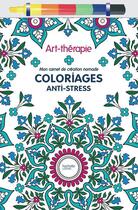 Couverture du livre « Art-thérapie ; mon carnet de création nomade ; coloriages anti-stress » de  aux éditions Hachette Pratique