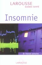 Couverture du livre « Insomnie » de Patrick Lemoine aux éditions Larousse