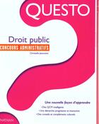 Couverture du livre « Questo Droit Public » de Christelle Jeanvoine aux éditions Nathan