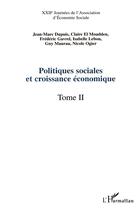 Couverture du livre « Politiques sociales et croissance economique - vol02 - xxiie journees de l association d economie so » de Maurau/Lebon/Gavrel aux éditions L'harmattan