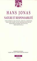 Couverture du livre « Nature Et Responsabilite » de Jonas aux éditions Vrin