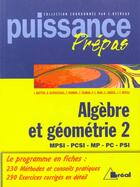 Couverture du livre « Puissance 2 - Algebre Geometrie 2 » de Desreux aux éditions Breal