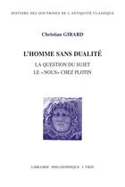 Couverture du livre « L'homme sans dualité : la question du sujet le 