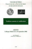 Couverture du livre « Traditions savantes et codifications » de  aux éditions Universite De Poitiers