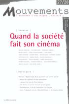 Couverture du livre « Revue mouvements numero 27/28 quand la societe fait son cinema » de Revue Mouvements aux éditions La Decouverte