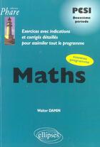 Couverture du livre « Mathematiques pcsi - exercices corriges - 2e periode » de Walter Damin aux éditions Ellipses