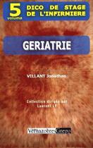 Couverture du livre « Gériatrie » de Jonathan Villant aux éditions Vernazobres Grego