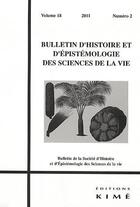 Couverture du livre « BULLETIN D'HISTOIRE ET D'EPISTEMOLOGIE DES SCIENCES DE LA VIE n.18/2 ; horticulture » de  aux éditions Kime