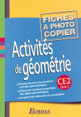 Couverture du livre « Activités de géométrie ; CE2 ; fichier photocopiable » de Catherine Fournie aux éditions Bordas