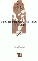Couverture du livre « Representations sociales (2eme edition) (les) » de Pierre Mannoni aux éditions Que Sais-je ?